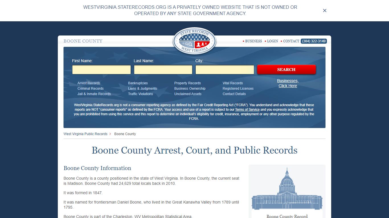 Boone County Arrest, Court, and Public Records